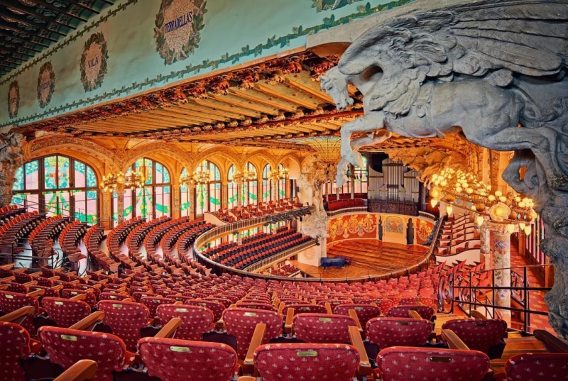 تالارموسیقی کاتالان در بارسلون اسپانیا Palau de la Música Catalana 